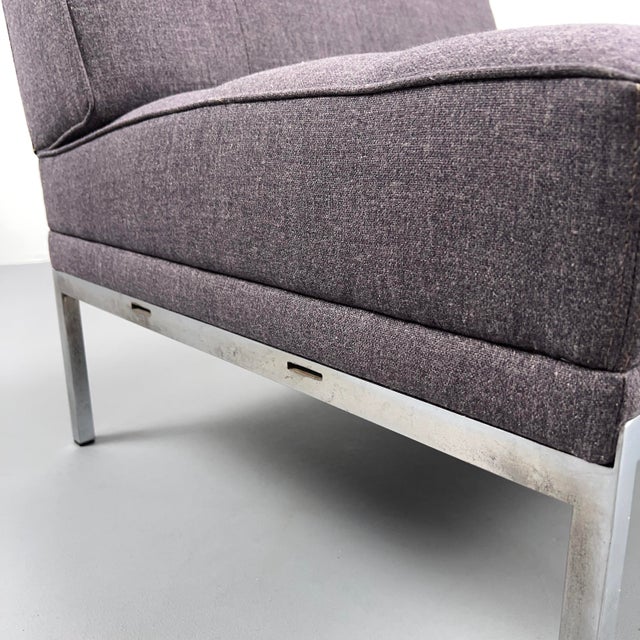 Minimalist Constanze Armchairs with Aubergine Wool Upholstery by Johannes Spalt for Wittmann, Vienna, Austria, 1960s, Set of 2 For Sale - Image 12 of 15