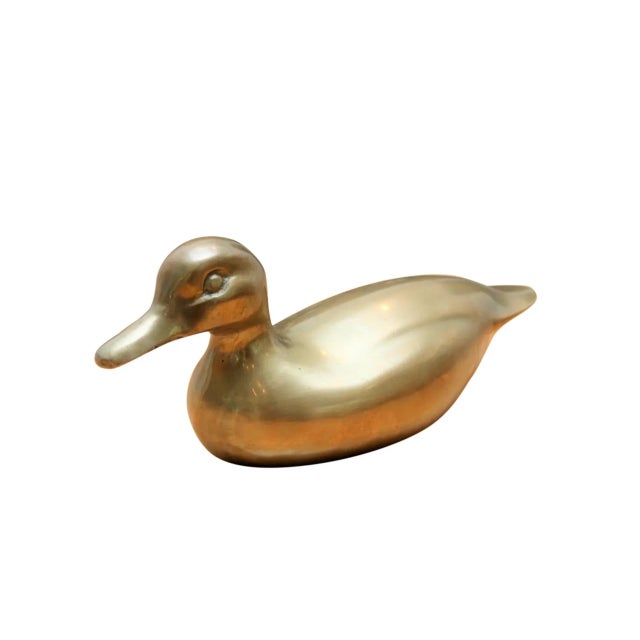 Metal Ornamental Brass Duck For Sale - Image 7 of 7