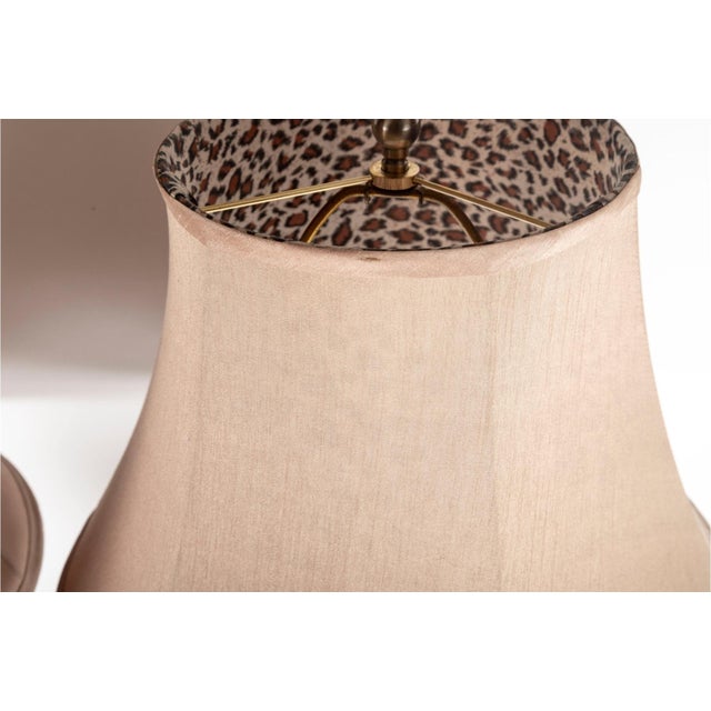 Hollywood Regency Vintage Hollywood Regency Applied Floral Table Lamps - A Pair For Sale - Image 3 of 8
