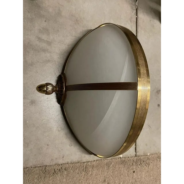 Metal Large Marbled Glass Sconces, 1980s, Set of 2 For Sale - Image 7 of 12