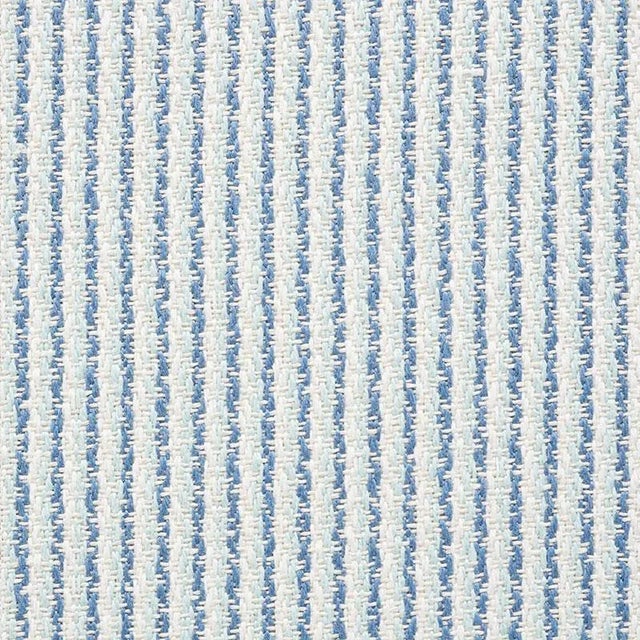 Sample - Schumacher Shoreline Stripe Fabric in Sky For Sale