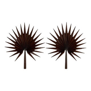 Mid Century Palm Leaf Wall Oriments For Sale