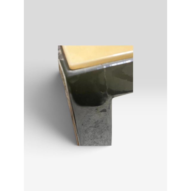 Paint Vintage Colombian Goatskin & Black Lacquer Sculptural Nesting Tables by Today’s Custom Design, Pair For Sale - Image 7 of 12