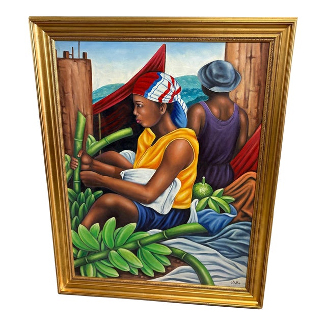 Signed, Framed, Original Oil Painting by “Medha” For Sale