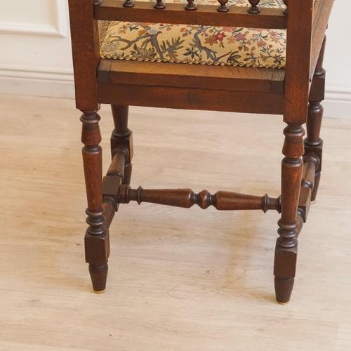 Gründerzeit Historicism Style Chairs in Oak with Tapestry Upholstery, 1890, Set of 6 For Sale - Image 16 of 18