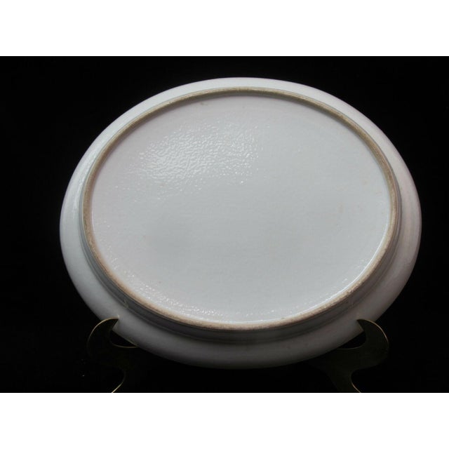 Chinese Export Porcelain Armorial British East India Reproduction Oval Platter For Sale - Image 4 of 6