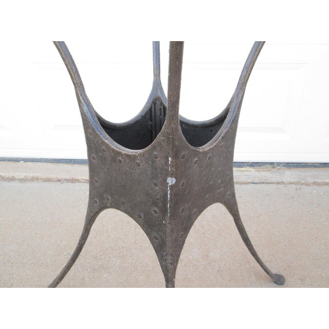 Late 20th Century Glass Top Industrial French Style Garden Table For Sale - Image 11 of 13