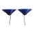 Pair of 1980's Art Deco Inspired Cobalt Blue Glass Sconces, Cheops Design Light, Denmark For Sale