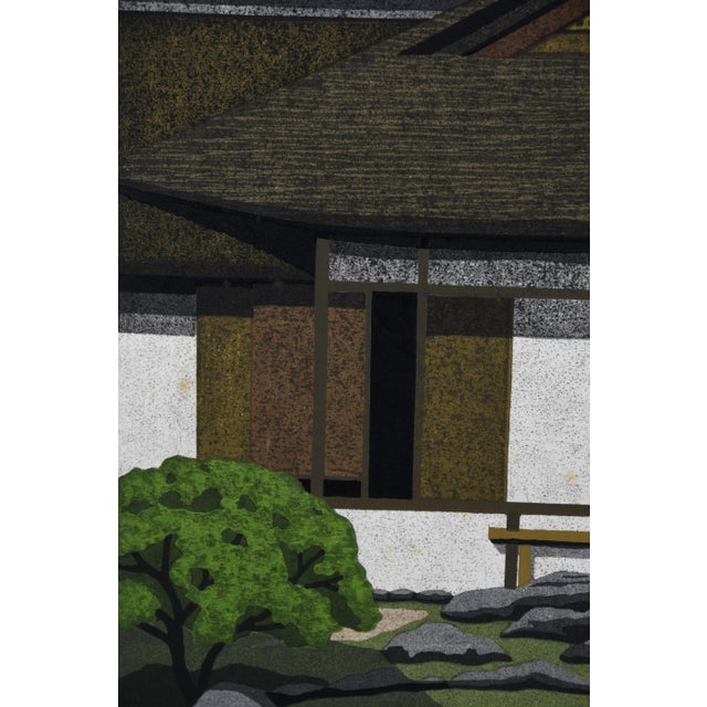 Masao Ido, Katsura Imperial Villa, Woodblock Print, 1990, Framed For Sale - Image 9 of 18