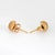 Mid-Century Modern Vintage Portuguese 19k Yellow Gold Textured Small Stud Earrings Buttons, Pair For Sale - Image 3 of 5