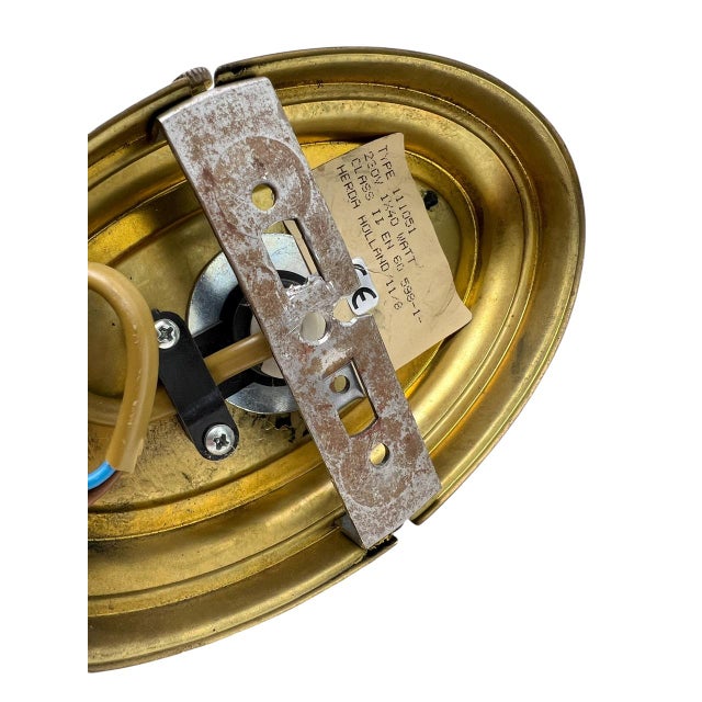 Regency Wall Lamps in Gold Brass from Herda, 1970s, Set of 2 For Sale - Image 4 of 10