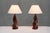 Brown Sculptural Table Lamps in Mahogany by Claude Chauvy, France, 1950s, Set of 2 For Sale - Image 8 of 17