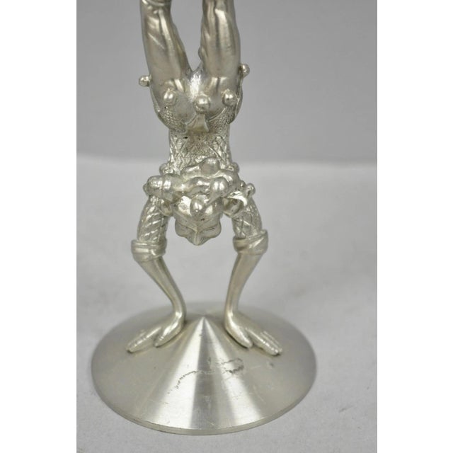 Early 21st Century Vintage Royal Order of Jesters Figural Pewter Metal Award Goblet Chalice For Sale - Image 5 of 17