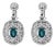 5.22ctt Oval Emerald & Diamond Drop Necklace 18-Karat White Gold For Sale