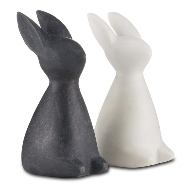 Not Yet Made - Made To Order Currey & Company Black Marble Rabbit For Sale - Image 5 of 6