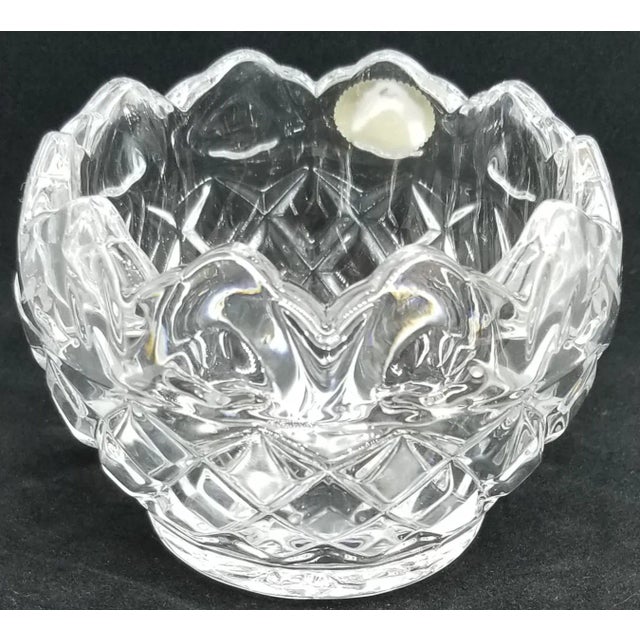 Mid-Century Modern Vintage Bohemia Lead Crystal Art Bowl Votive For Sale - Image 3 of 5