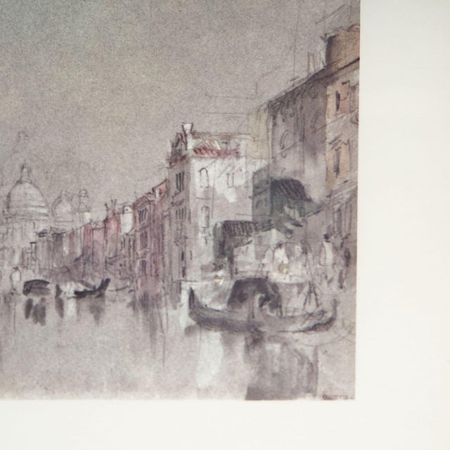 Charming Watercolor Art Print by William Turner, 1970s