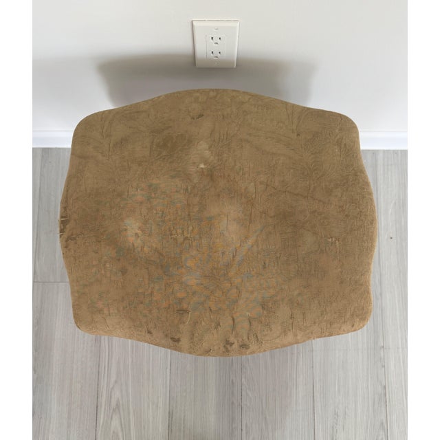 Wood Antique Louis XV Style Bench or Footstool With Nailhead Trim For Sale - Image 7 of 7