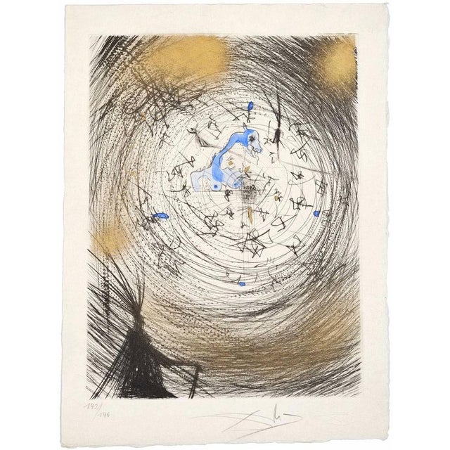 Salvador Dali, Sator, 1969, Drypoint Etching with Roulette, in Flawless conditions. Designed 1960 to 1969