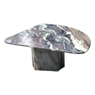 Solid Marble Italian Postmodern 1980s Coffee Cocktail Table For Sale