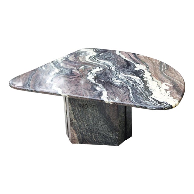 Solid Marble Italian Postmodern 1980s Coffee Cocktail Table For Sale