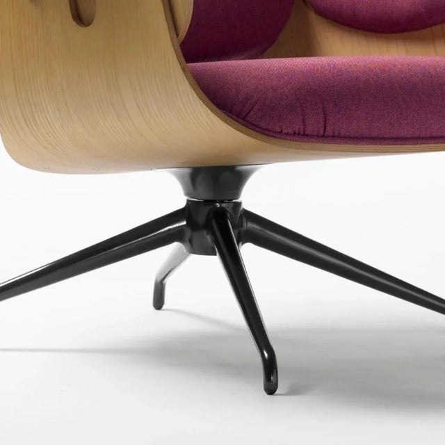 Not Yet Made - Made To Order Fuchsia Upholstery Oak Low Lounger Armchair by Jaime Hayon For Sale - Image 5 of 11