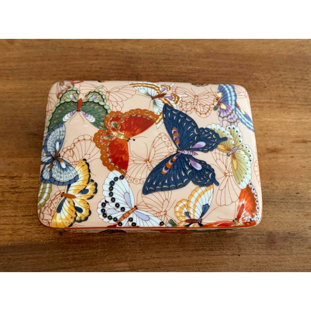Late 20th Century Neiman Marcus Butterfly Storage Box For Sale - Image 6 of 10