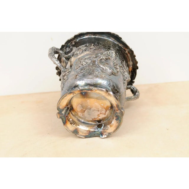 Blue English 19th Century George III Sheffield Silver on Copper Champagne Bucket For Sale - Image 8 of 13