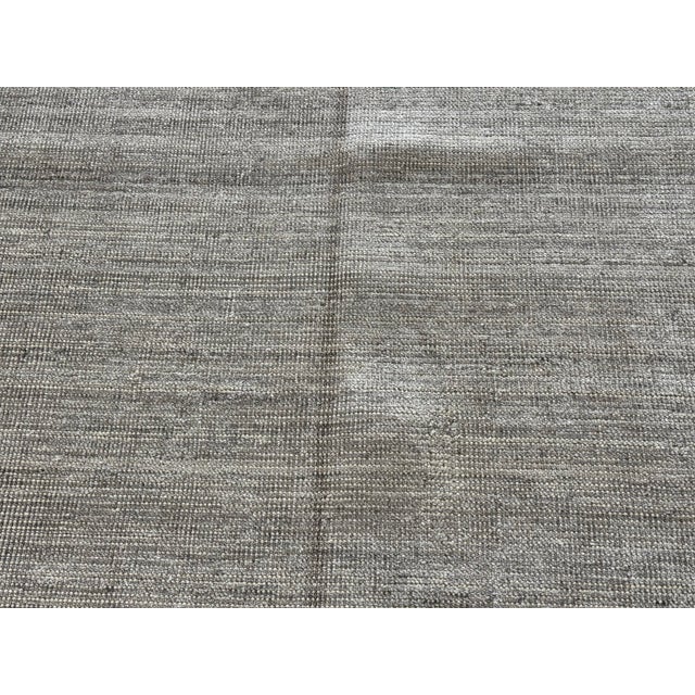 9ft X 12ft Modern Flatweave Textured Wool Area Rug For Sale - Image 9 of 12