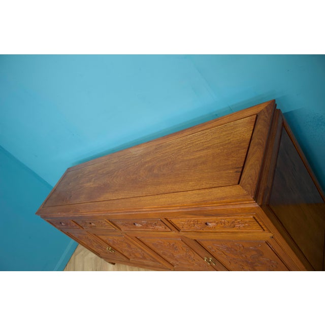 Mid-Century Chinese Sideboard in Teak, 1970s For Sale - Image 6 of 10