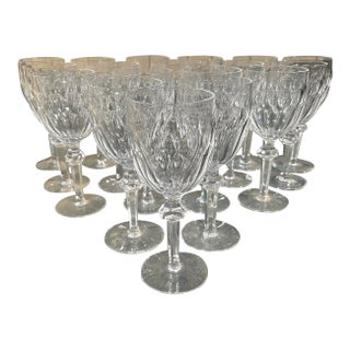 1970s Art Deco Waterford Goblets - Set of 17 For Sale