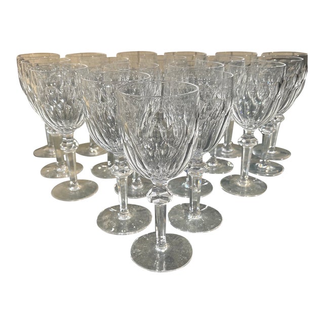 1970s Art Deco Waterford Goblets - Set of 17 For Sale