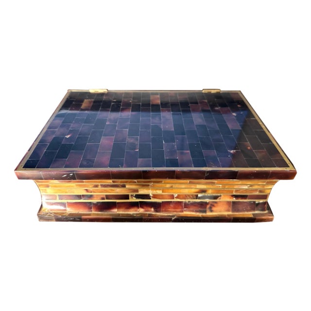 Tessellated Horn Jewelry Box For Sale