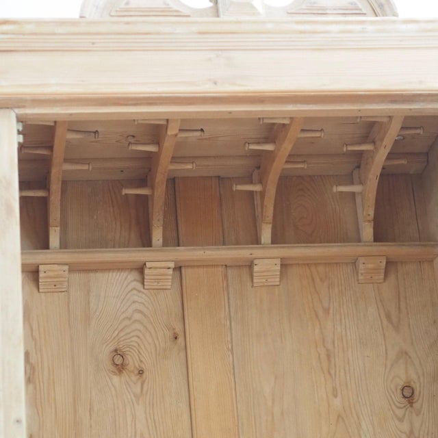 Antique Wilhelminian Softwood Wardrobe with Coat Hooks, 1890 For Sale - Image 6 of 18