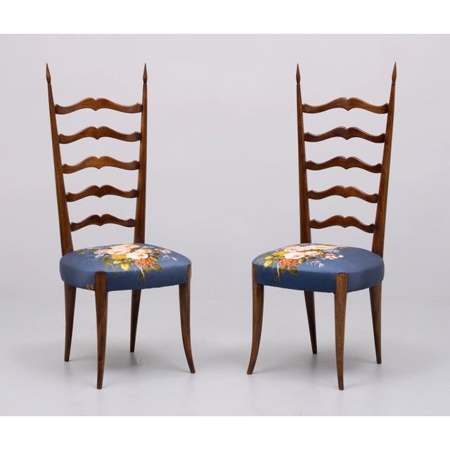 Wood Set of Ladder Back Chairs attributed to Paolo Buffa, Italy, 1956 For Sale - Image 7 of 10