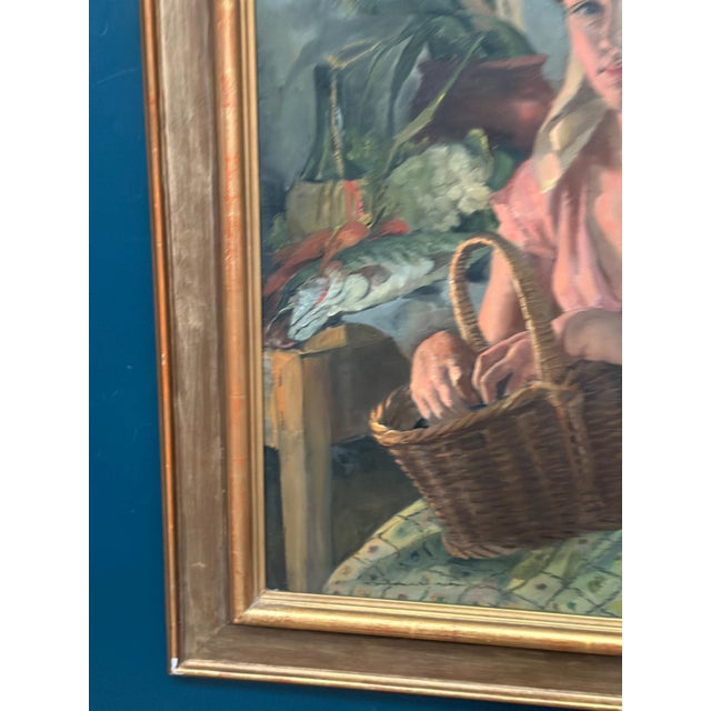 Philippe De Rougemont, Seated Woman, 1920s, Oil on Panel, Framed For Sale - Image 7 of 17