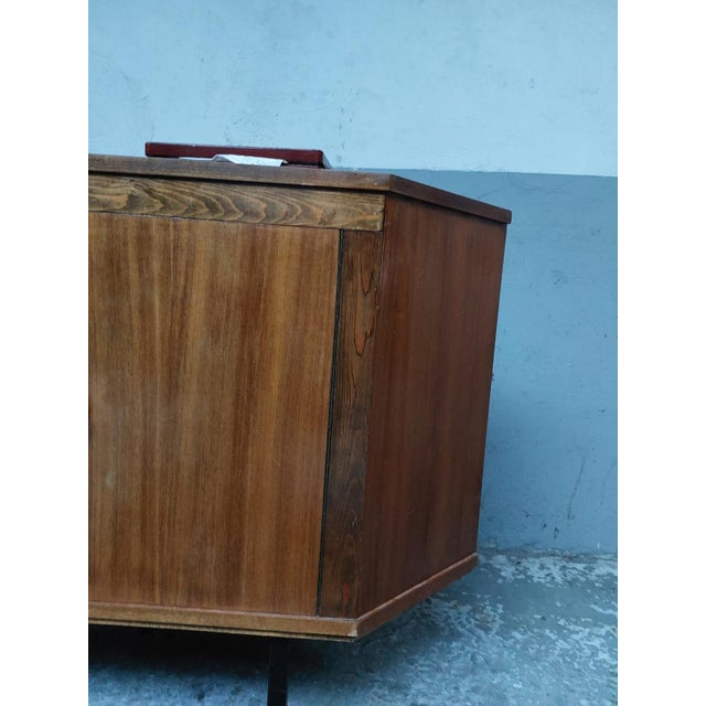 Black Vintage Sideboard in Metal & Wood For Sale - Image 8 of 18