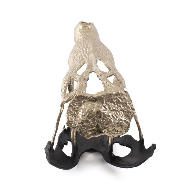 Metal Freddy Croc Sculpture- Large For Sale - Image 7 of 11