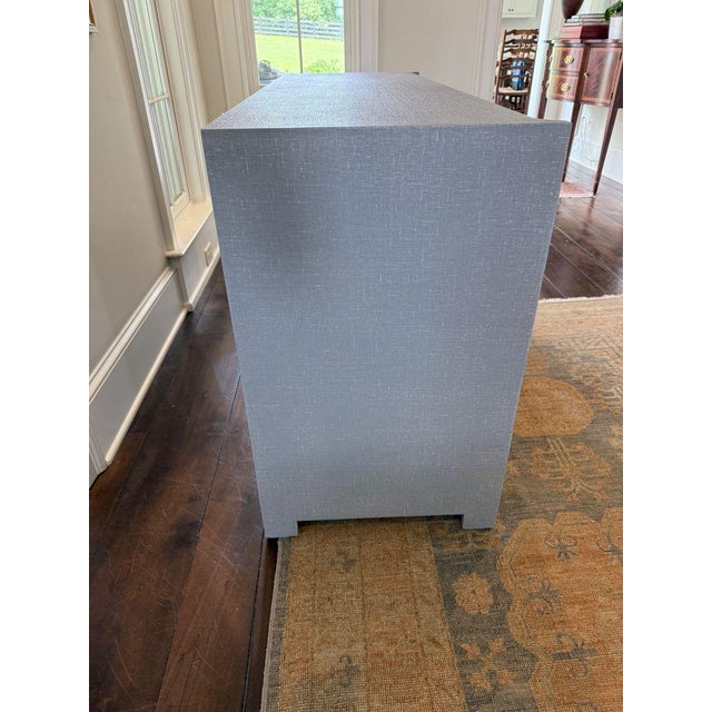 Traditional Linen Wrapped Dresser For Sale - Image 3 of 7