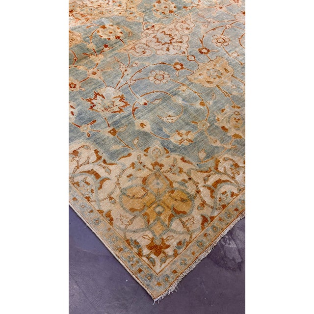Blue Antique Kashan For Sale - Image 8 of 10