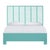 Liam Platform Bed Queen - Turquoise For Sale - Image 12 of 12