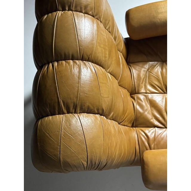 Vintage Italian Armchairs in Leather, 1970, Set of 2 For Sale - Image 6 of 18