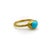 1990s 24k Gold Handmade Persian Turquoise Cabochon Ring, Size 7.5 For Sale - Image 4 of 10