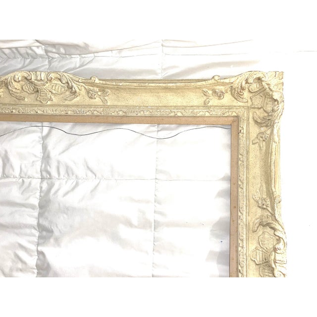 French Gothic Large Carved Wood Frame For Sale - Image 4 of 9