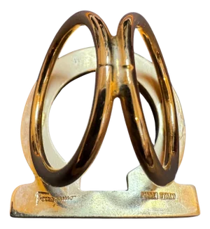 Salvatore Ferragamo Ganchini scarf ring gold Tone, Large Size
