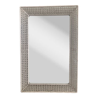 Wicker and Rattan Rectangular Mirror 1950 For Sale