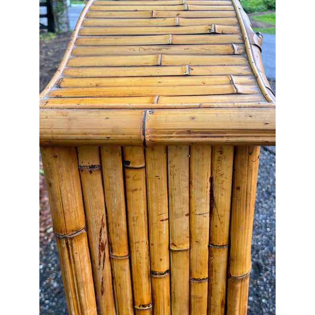 Vintage Palm Beach Regency Bamboo Cabinet For Sale - Image 11 of 12