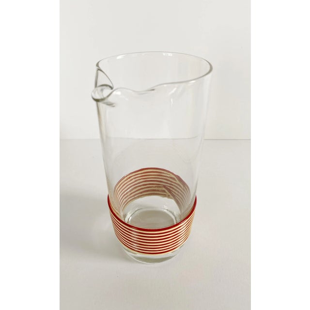 Transparent Mid-Century Wrapped Glasses and Pitcher Set - 16 Piece Set For Sale - Image 8 of 10
