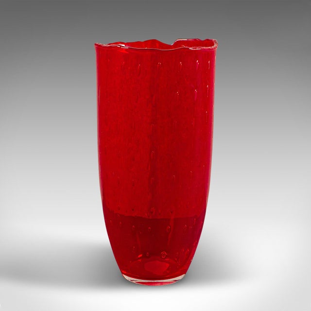 This is a large vintage display vase. An Italian, art glass flower pot, dating to the late 20th century, circa 1970....