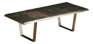 Rare Pia Manu Brutalist Coffee Table, circa 1969 Belgium, Signed